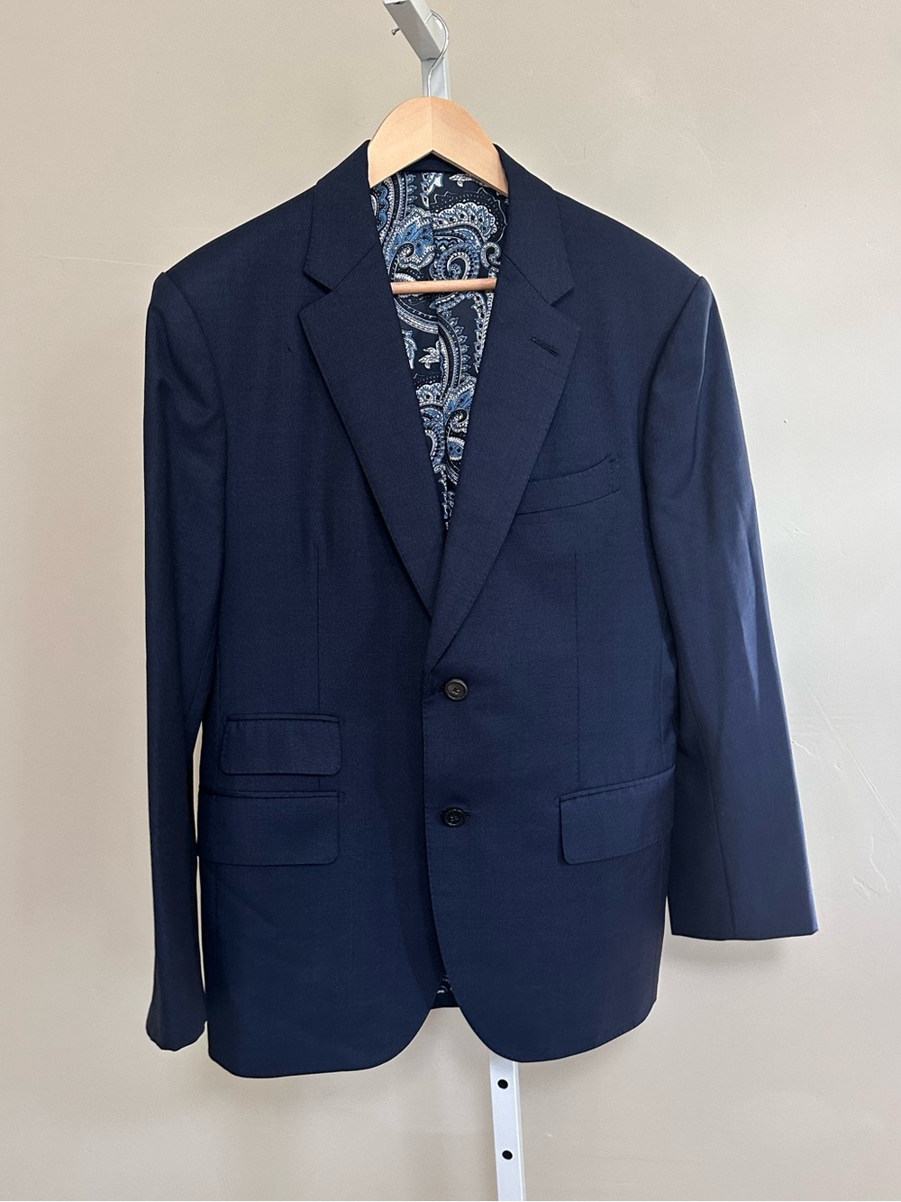 Michael Andrews Bespoke Navy Vitale Barberis Canonico Super 110s Blazer Approx 4